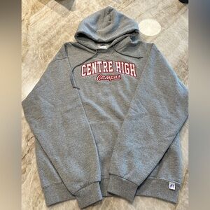 Centre High Campus Hoodie Grey | Appliqué & Embroidered Logo | Men’s Size L